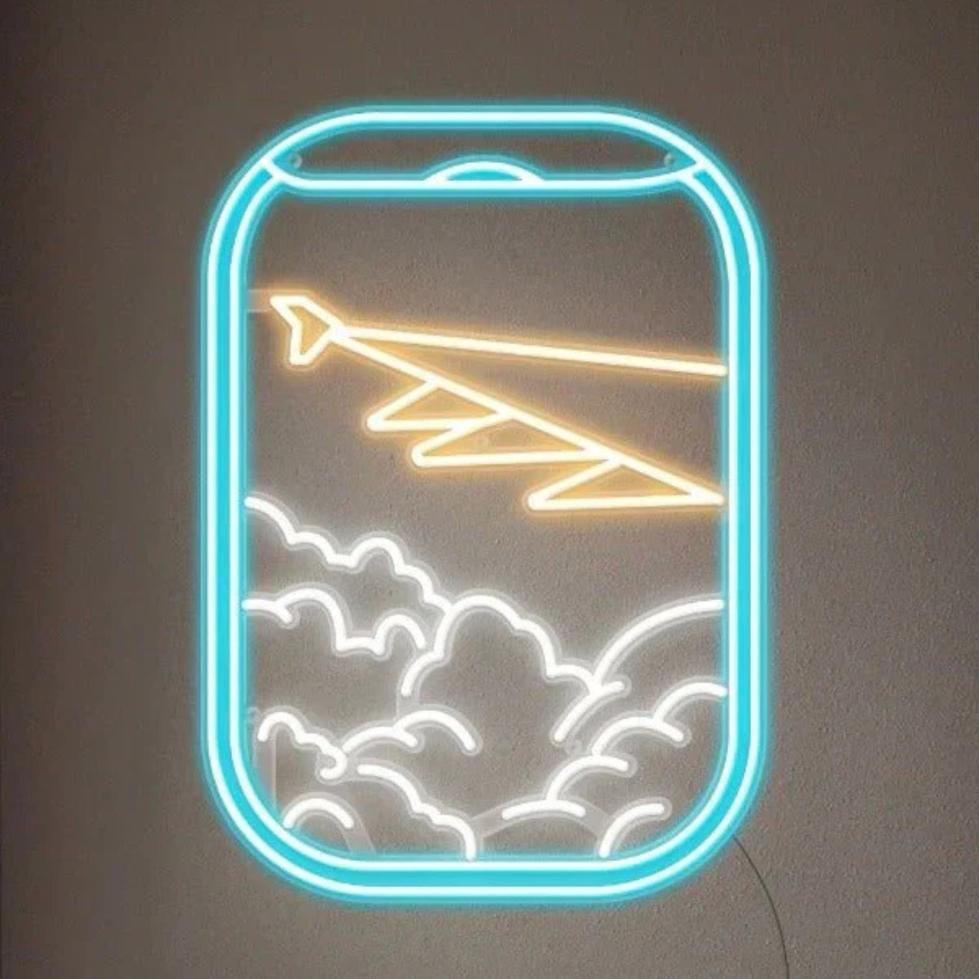 Aircraft Landscape Neon Sign