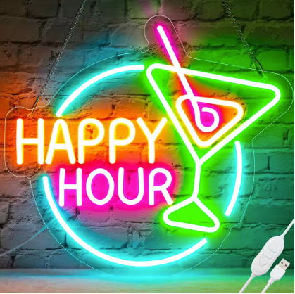 Happy hour - Neon Sign