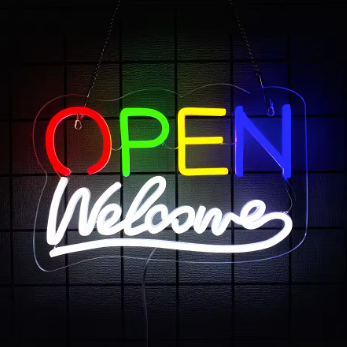 Open Welcome - Neon Sign