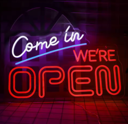 Come We're Open - Neon Sign