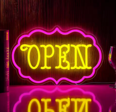 Vintage Open - Neon Sign