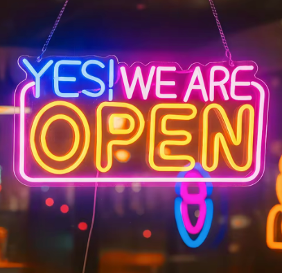 YES! We are Open - Neon Sign