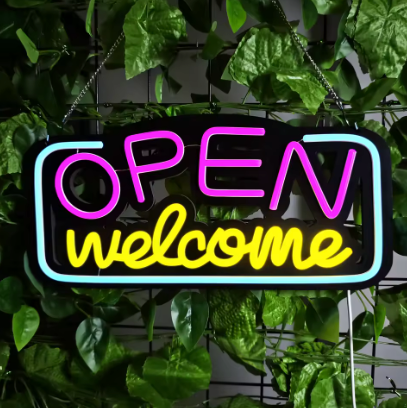 Open Welcome - Neon Sign