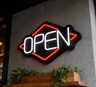 RW Open - Neon Sign