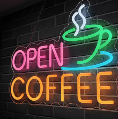 Open Coffee - Neon Sign