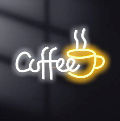 Coffee with Cup - Neon Sign