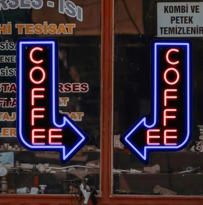 Coffee Arrow - Neon Sign
