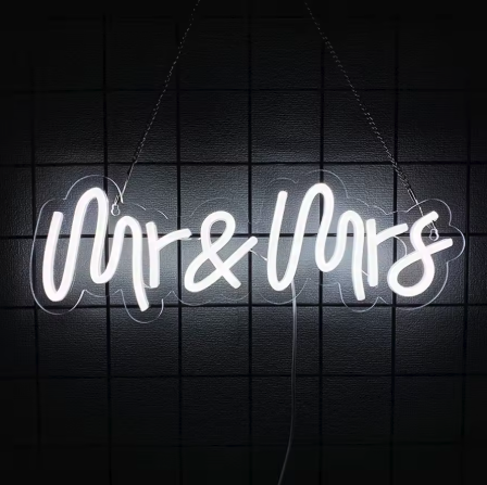 Mr & Mrs - Neon Sign