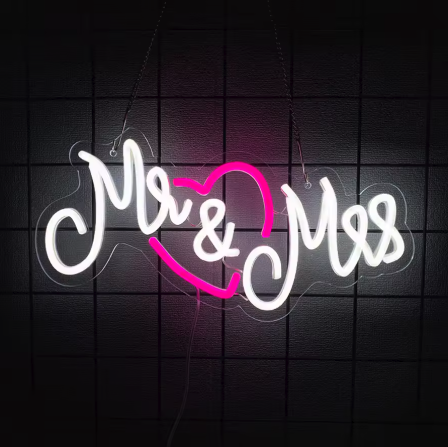 Mr & Mrs - Neon Sign