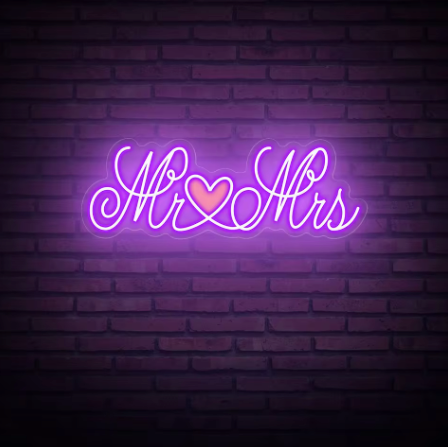 Mr & Mrs - Neon Sign