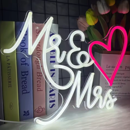 Mr & Mrs - Neon Sign