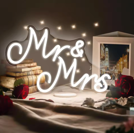 Mr & Mrs - Neon Sign