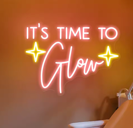 It's Time To Glow - Neon Sign
