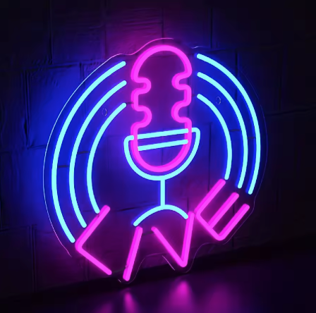 LIVE Mic - Neon Sign