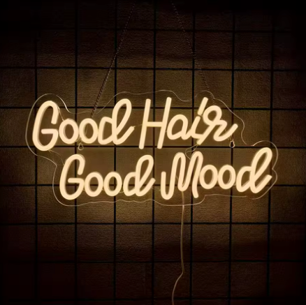 Good Hair, Good Mood - Neon Sign