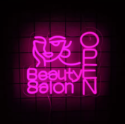 Beauty Salon Open - Neon Design