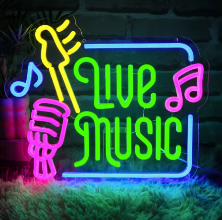 Live Music - Neon Sign