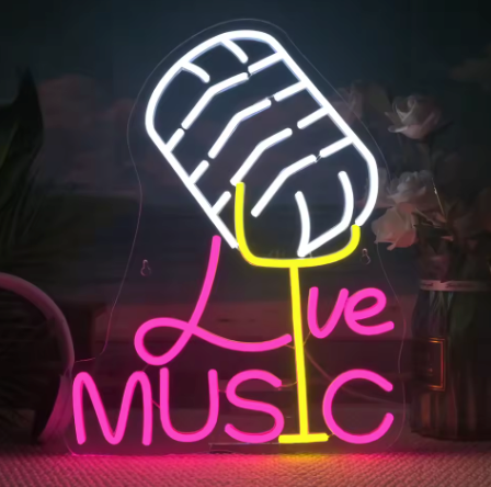 Live Music - Neon Sign