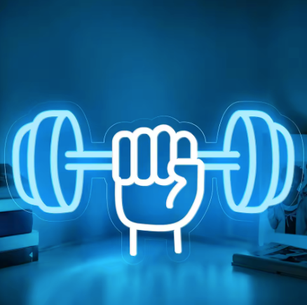 Dumbbell Gym - Neon Sign