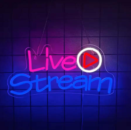 Live Stream - Neon Sign