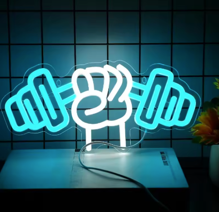 Dumbbell Gym - Neon Sign