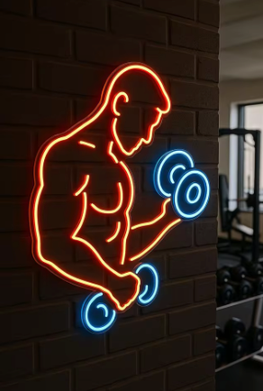 Muscle Barbell Gym - Neon Sign