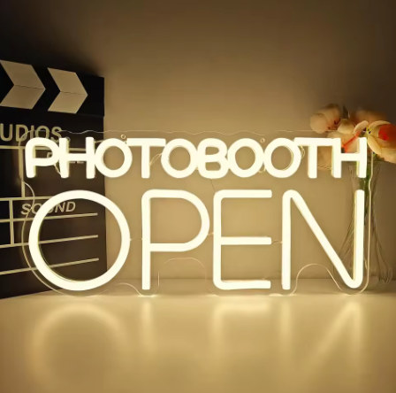 Photobooth Open - Neon Sign
