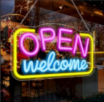 Open Welcome - Neon Sign