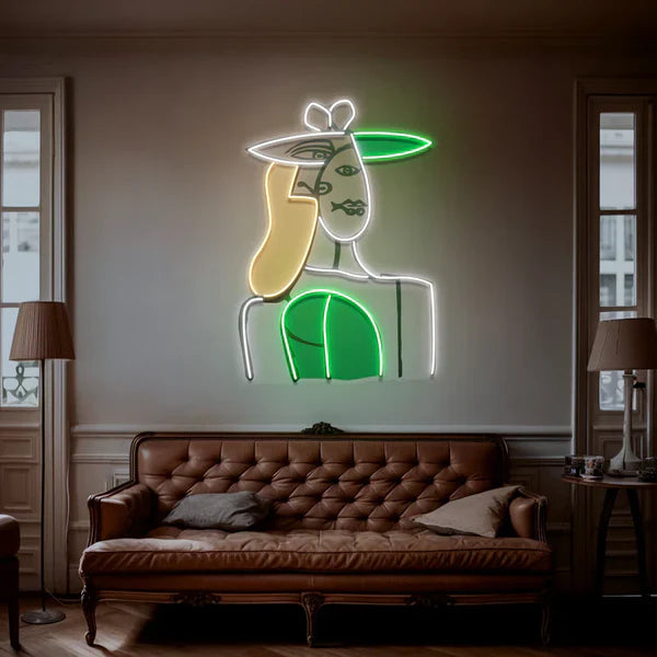 Abstract Blonde Woman Neon Art LED Neon Sign Light Neon