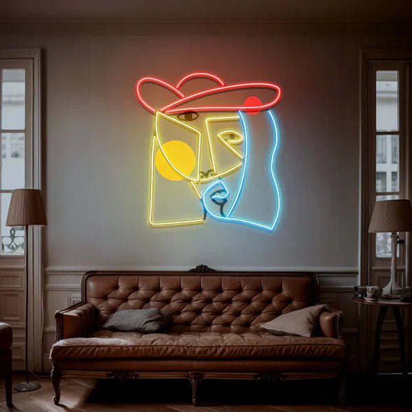 Abstract Face Neon Art LED Neon Sign Light Neon
