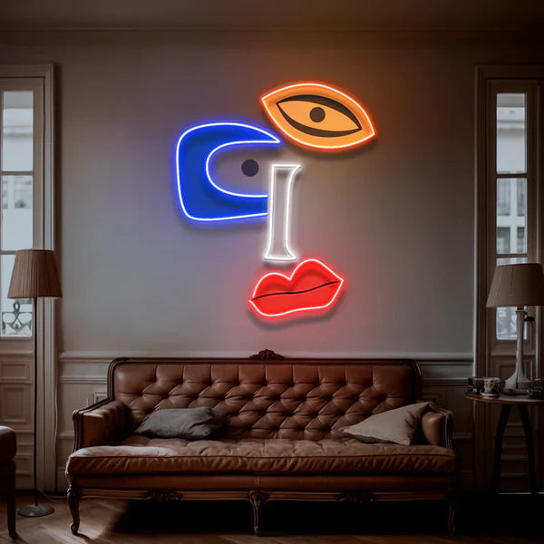 Abstract Face Neon Art LED Neon Sign Light Neon
