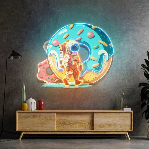 Astronaut Donut Neon Art LED Neon Sign Light