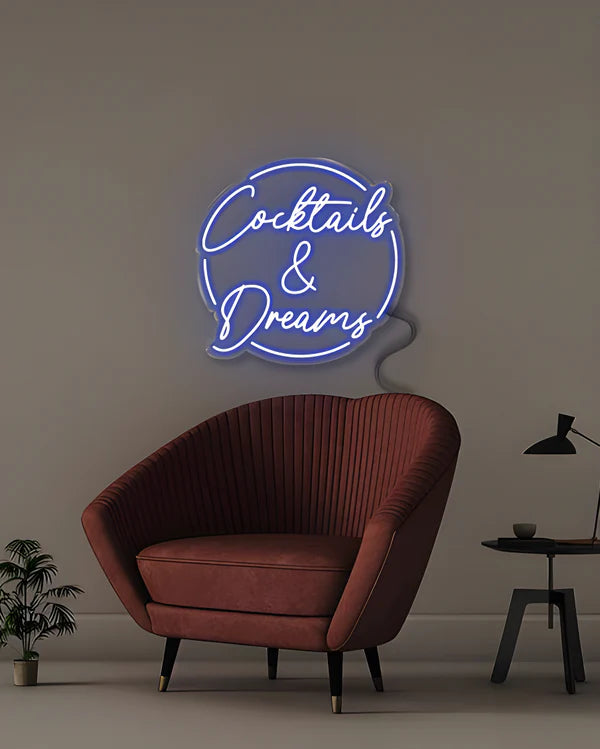 Cocktails & Dreams LED Neon Sign Light