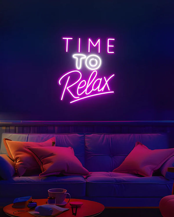 Time To Relax LED Neon Sign Light