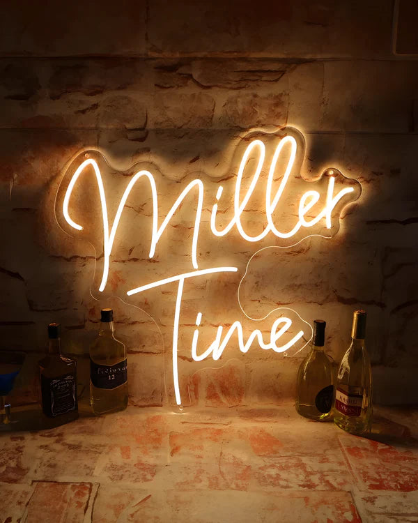Miller Time LED Neon Sign Light Neon
