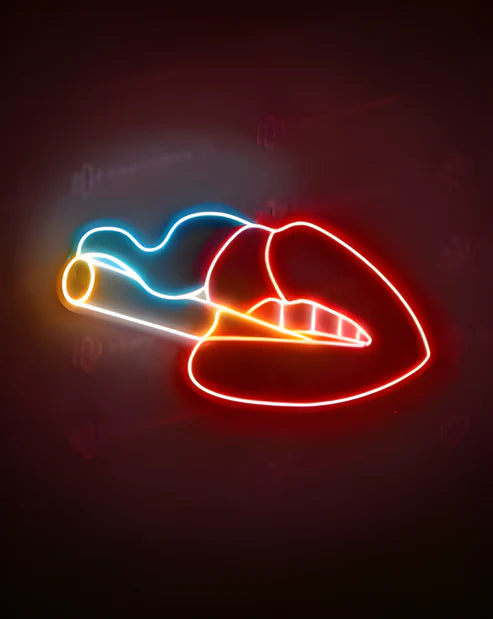 Lips And Smoke Led Neon Sign Light