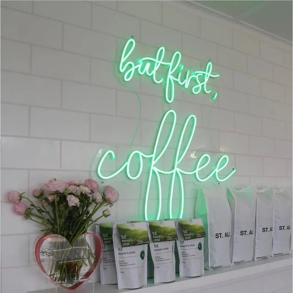 But First Coffee LED Neon Sign Light