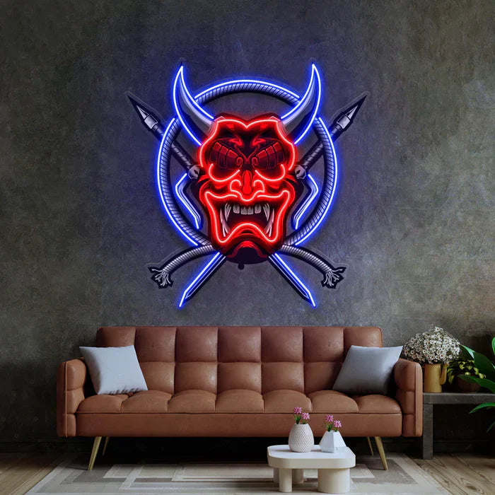 Devil Samurai Neon Art LED Neon Sign Light Neon