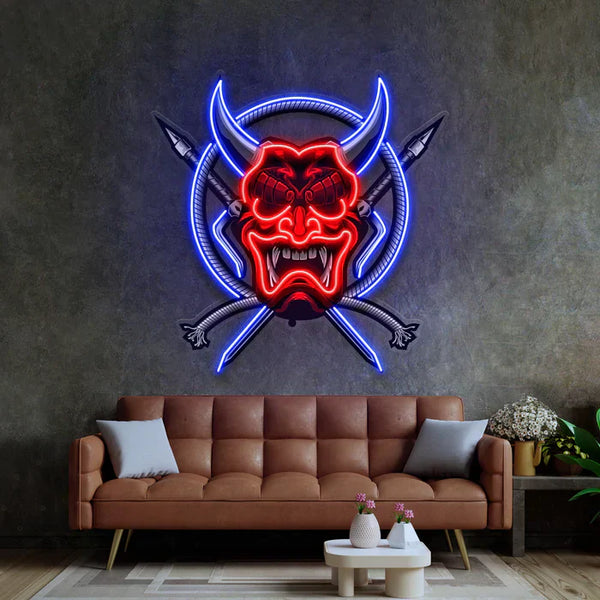 Devil Samurai Neon Art LED Neon Sign Light Neon