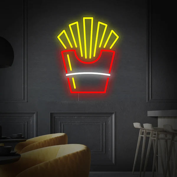 French Fries LED Neon Sign Light