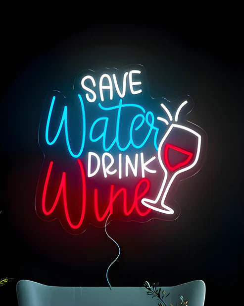 Save Water Drink Water LED Neon Sign Light